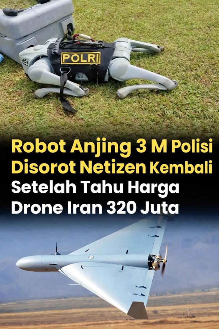 Drone Shahed Rp320 Juta vs Robot Anjing Polisi Rp3 Miliar: Netizen Pertanyakan Mana yang Lebih Berguna