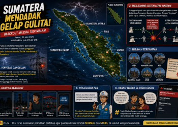Tadi Malam, Sumatera Mendadak Gelap Gulita, ini Penyebab Blackout Massal