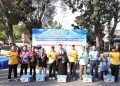 Peringati HUT Bhayangkara Ke-80, Polda Riau Gelar Gerak Jalan Santai, Senam, Bakti Sosial dan Green Policing