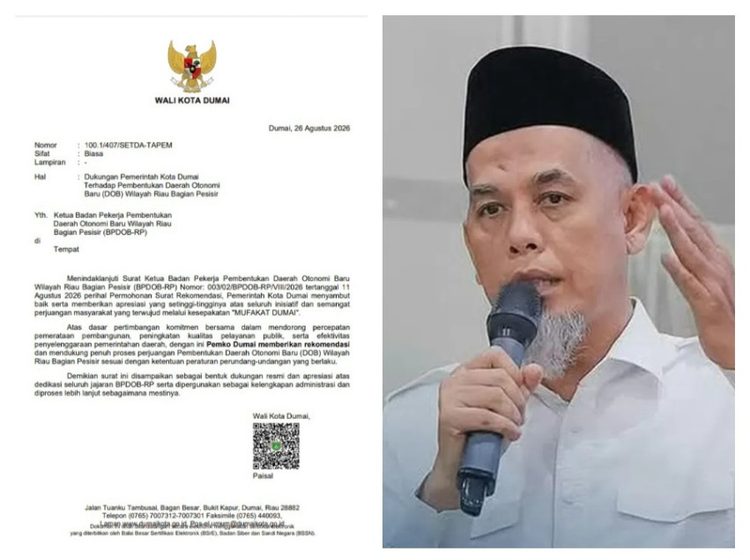 PEMKO Dumai Keluarkan Rekomendasi Persetujuan Pembentukan DOB Riau Bagian Pesisir