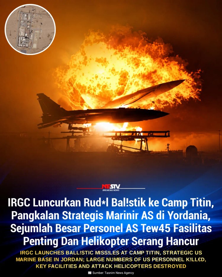 IRAN BUKA FRONT BARU! IRGC KLAIM RUDAL BALISTIK HANTAM PANGKALAN MARINIR AS DI YORDANIA
