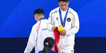Bendera Merah Putih Rahmat Erwin Diambil Panitia di Podium Asian Games 2026, ini Alasannya