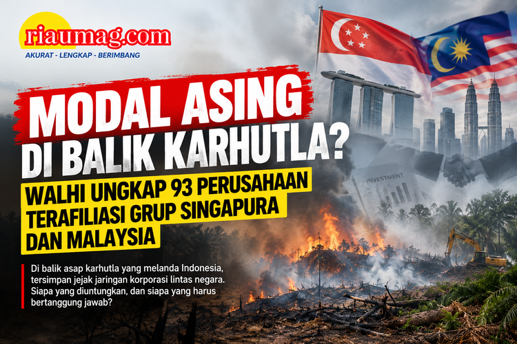 MODAL ASING DI BALIK KARHUTLA? WALHI UNGKAP 93 PERUSAHAAN TERAFILIASI GRUP SINGAPURA–MALAYSIA
